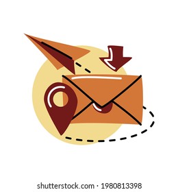 Email verification. Vector icon in bold line style