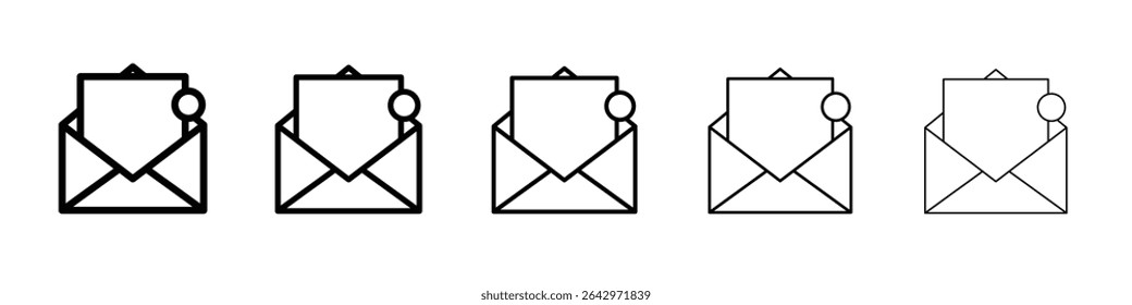 Email View Icono Diseño plano sobre fondo aislado