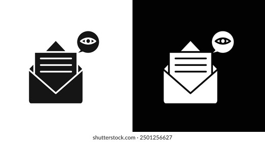 Email Ver Icono Símbolo de marca en estilo relleno