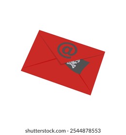 Email Virus Flat Icon, Vector illustration
