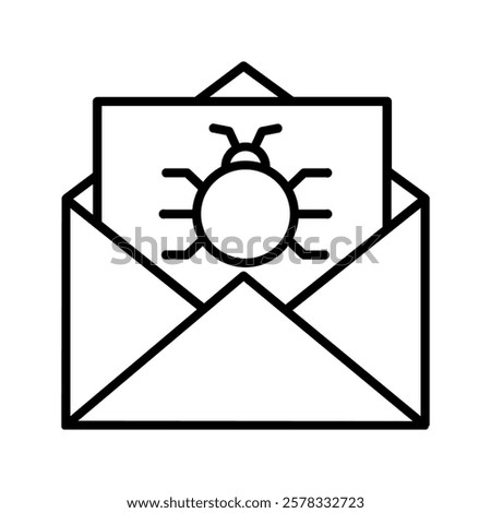 Email virus icon color editable