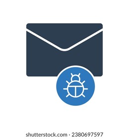 Email Virus Icon - Malware Mail Icon