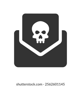 Email virus icon, Vector graphics
