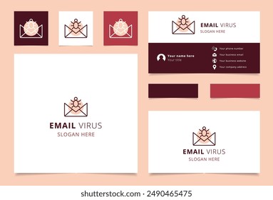 Email virus logo featuring bug emerging from envelope