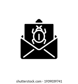 Email Virus Threat icon in vector. Logotype