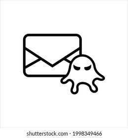 Email virus vector icon symbol design
