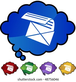 email web button isolated on a background.