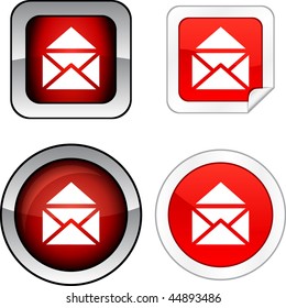  E-Mail-Web-Buttons. Vektorgrafik.