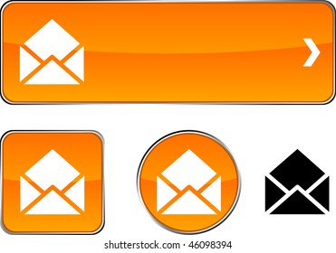  e-mail  web buttons. Vector illustration.