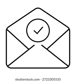 Icono del Web del correo electrónico con el correo electrónico y los iconos lineales de la letra en estilo de línea-3