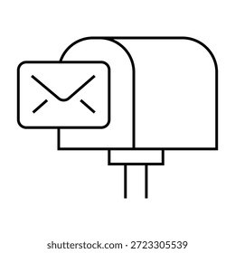 Icono del Web del correo electrónico con el correo electrónico y los iconos lineales de la letra en estilo de línea-10