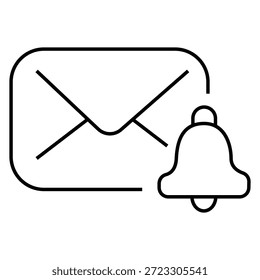 Icono del Web del correo electrónico con el correo electrónico y los iconos lineales de la letra en estilo de línea-5