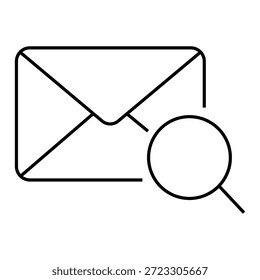 Icono del Web del correo electrónico con el correo electrónico y los iconos lineales de la letra en estilo de línea-1