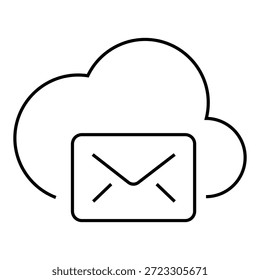 Email Web Icon with E-mail and Letter Linear Icons in Line Style-11