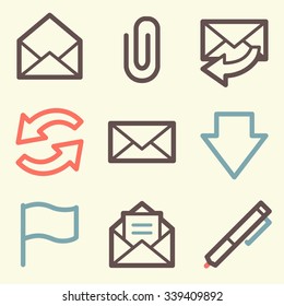 Iconos web de correo electrónico