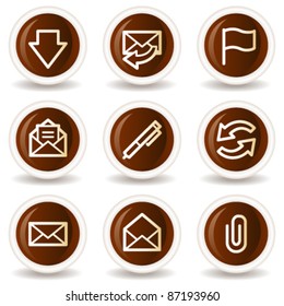E-Mail-Web-Symbole, Schokoladenknöpfe