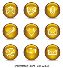E-Mail-Web-Symbole, Goldglänzer-Serie