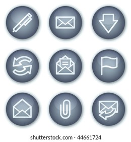 E-mail web icons, mineral circle buttons series