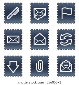 E-mail web icons, navy stamp series