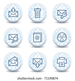 E-mail web icons set 2, glossy circle  buttons