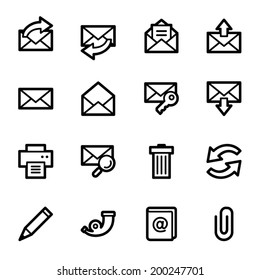 Conjunto de iconos web de correo electrónico