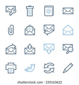 Email web icons set