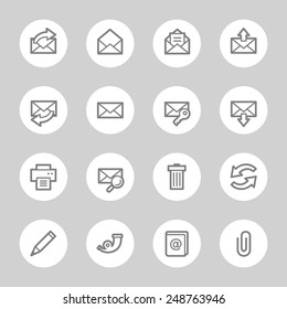 Email web icons set
