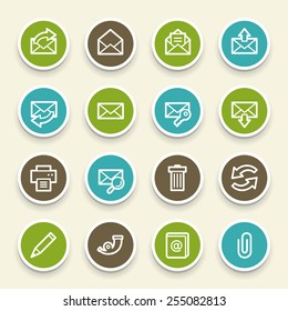 Conjunto de iconos web de correo electrónico