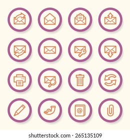 Email web icons set