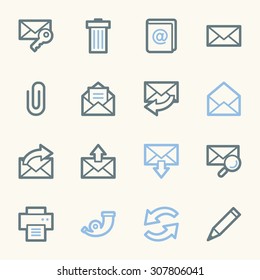 Email web icons set