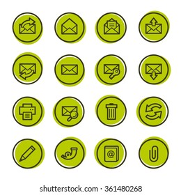 Email web icons set