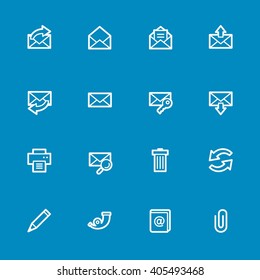 Email web icons set