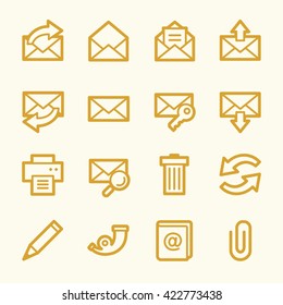 Email web icons set