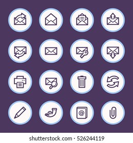 Email web icons set
