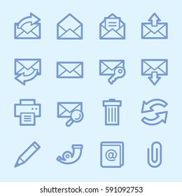 Email web icons set