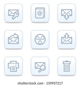 E-mail web icons, square buttons