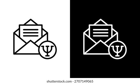 Email Diseño de conjunto de iconos blancos