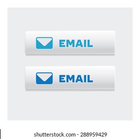 email white vector buttons