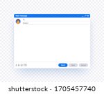 Email window template isolated on transparent background with shadow, new message interface mockup. Computer desktop screen of mail page. Internet webpage window illustration.