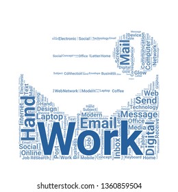 email word cloud. tag cloud about email.