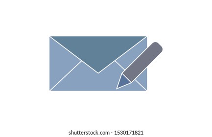 Email write  icon. Write message concept  vector illustration.