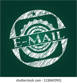 Email written with chalkboard texture