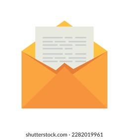 email with a yellow envelope icon isolated