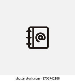 emails contacts book icon vector illustrator sign