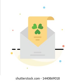 Emails, Envelope, Greeting, Invitation Abstract Flat Color Icon Template