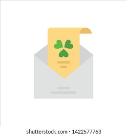 Emails, Envelope, Greeting, Invitation  Flat Color Icon. Vector icon banner Template
