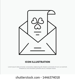 Emails, Envelope, Greeting, Invitation Line Icon Vector