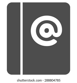 Emails icon from Business Bicolor Set. This flat vector symbol uses gray color, rounded angles, and isolated on a white background.