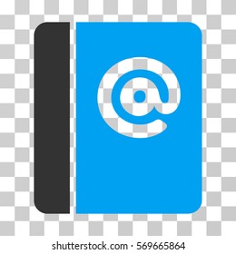 Emails icon. Vector illustration style is flat iconic bicolor symbol, blue and gray colors, transparent background. Designed for web and software interfaces.