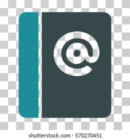 Emails icon. Vector illustration style is flat iconic bicolor symbol, soft blue colors, transparent background. Designed for web and software interfaces.